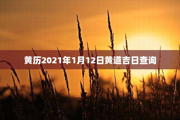 黄历2021年1月12日黄道吉日查询