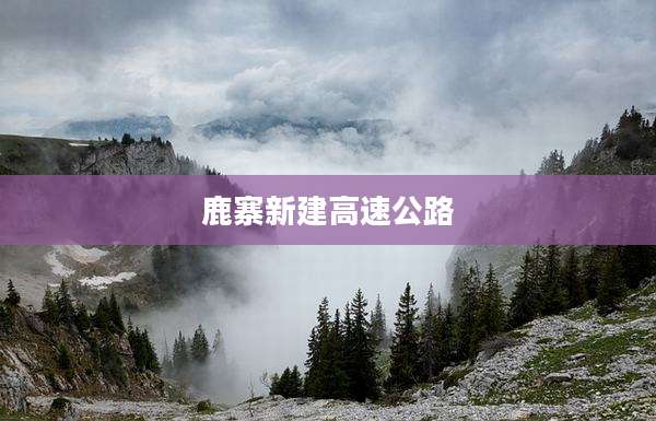 鹿寨新建高速公路
