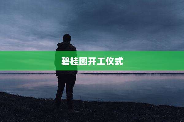 碧桂园开工仪式