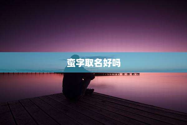 蛮字取名好吗