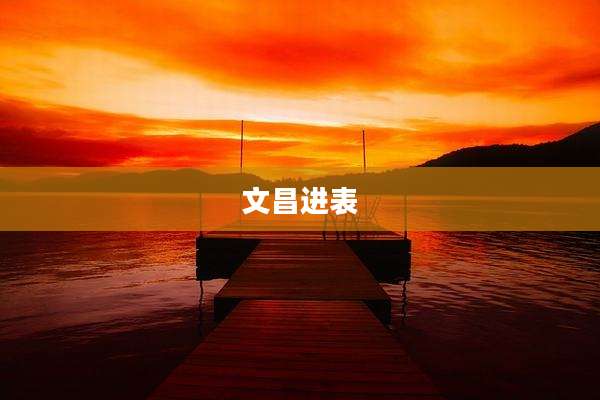 文昌进表