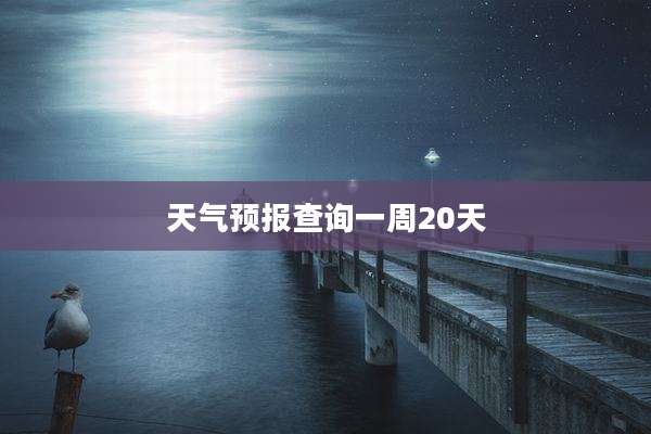 天气预报查询一周20天