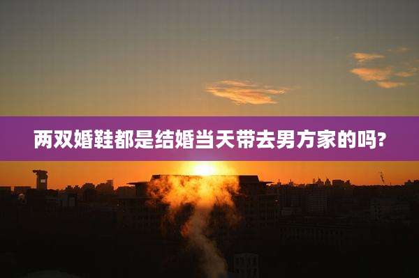 两双婚鞋都是结婚当天带去男方家的吗?