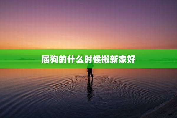 属狗的什么时候搬新家好