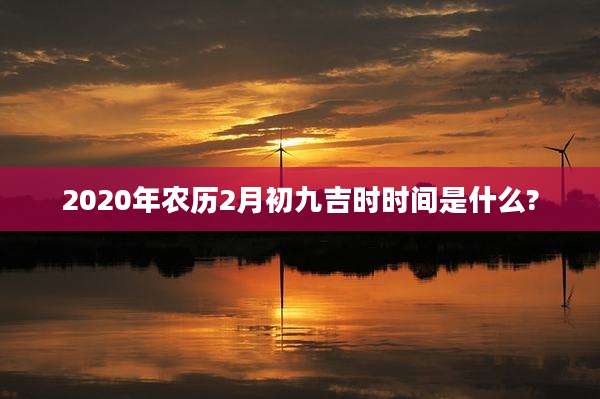 2020年农历2月初九吉时时间是什么?