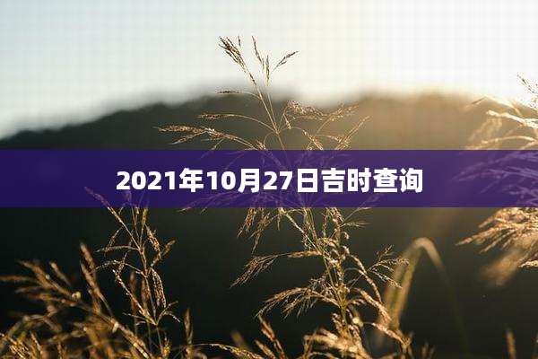 2021年10月27日吉时查询