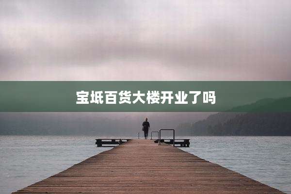 宝坻百货大楼开业了吗