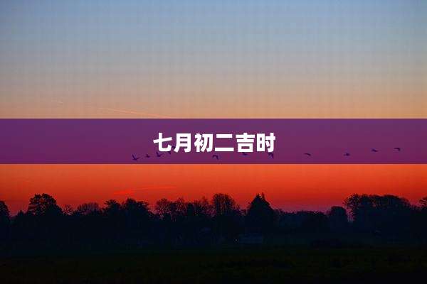 七月初二吉时
