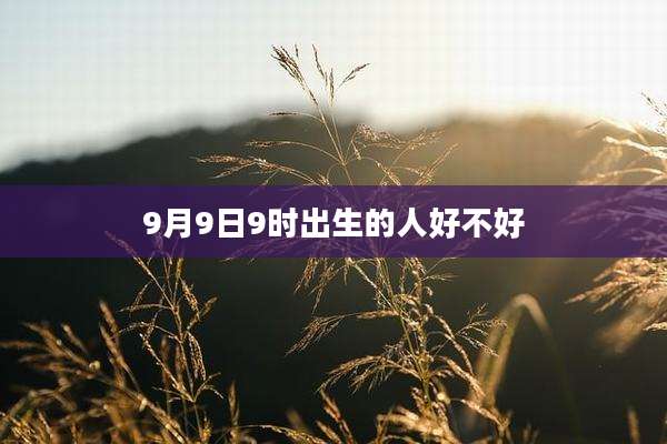9月9日9时出生的人好不好