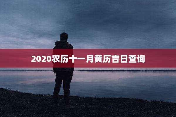 2020农历十一月黄历吉日查询