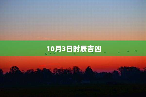 10月3日时辰吉凶