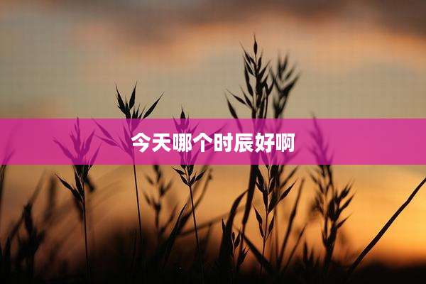 今天哪个时辰好啊