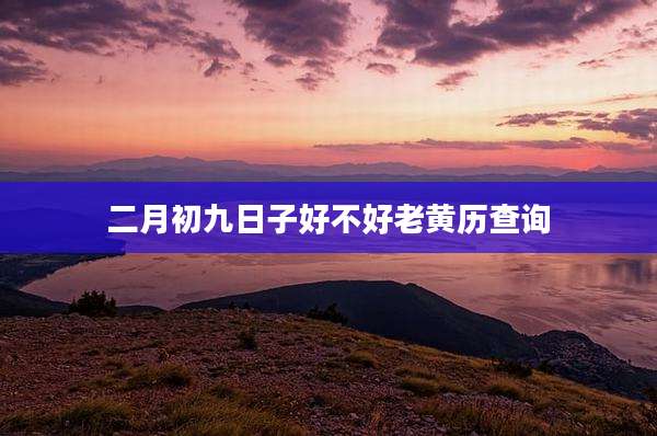 二月初九日子好不好老黄历查询