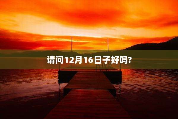 请问12月16日子好吗?