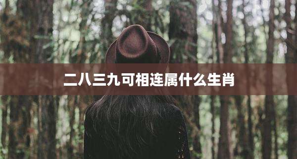 二八三九可相连属什么生肖