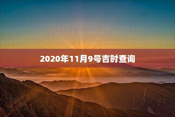 2020年11月9号吉时查询