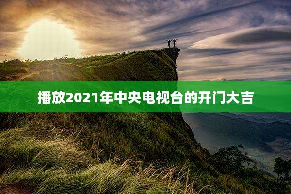 播放2021年中央电视台的开门大吉