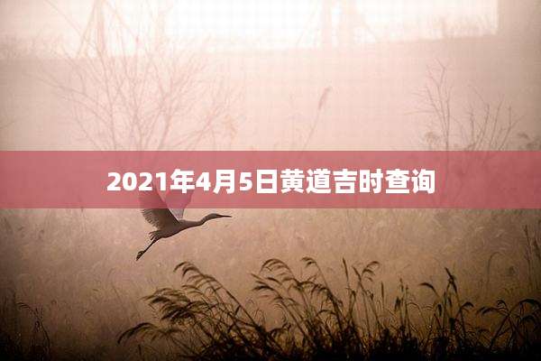 2021年4月5日黄道吉时查询