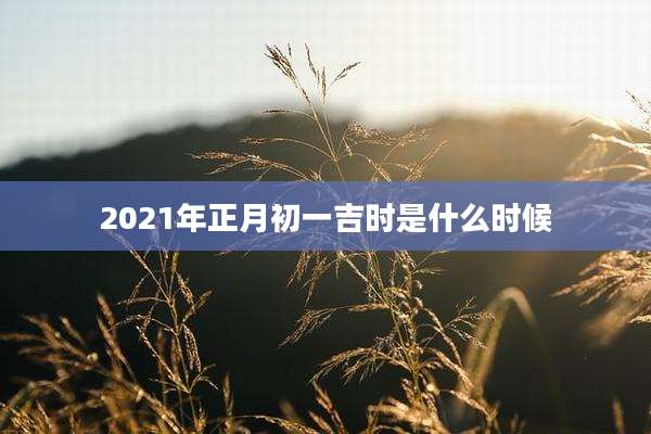 2021年正月初一吉时是什么时候