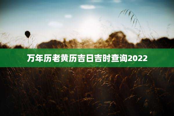 万年历老黄历吉日吉时查询2022