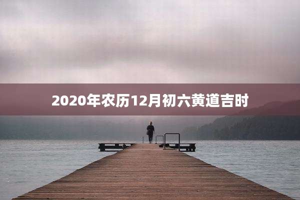 2020年农历12月初六黄道吉时