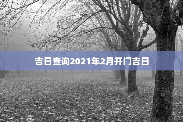 吉日查询2021年2月开门吉日