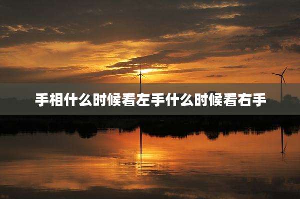 手相什么时候看左手什么时候看右手