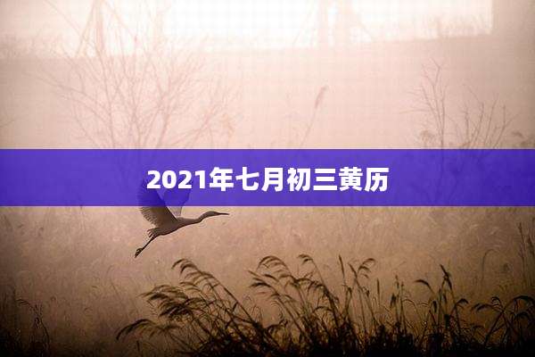 2021年七月初三黄历