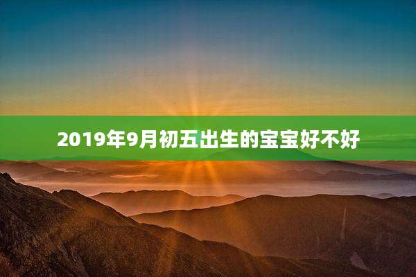 2019年9月初五出生的宝宝好不好