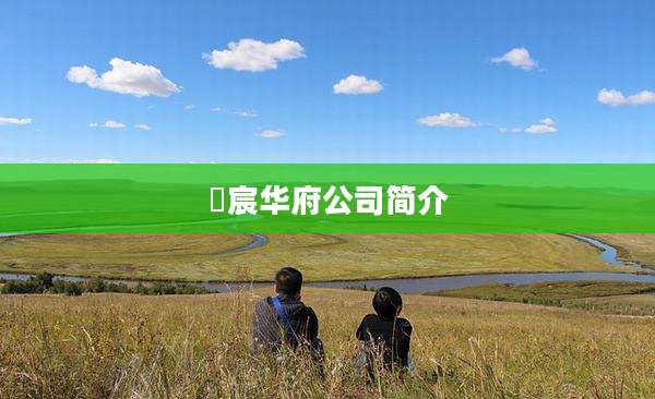 璟宸华府公司简介