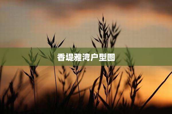 香堤雅湾户型图