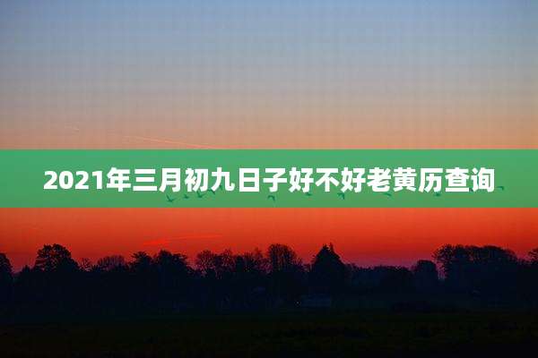 2021年三月初九日子好不好老黄历查询