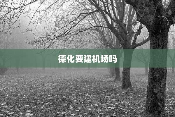 德化要建机场吗