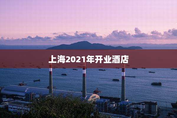 上海2021年开业酒店