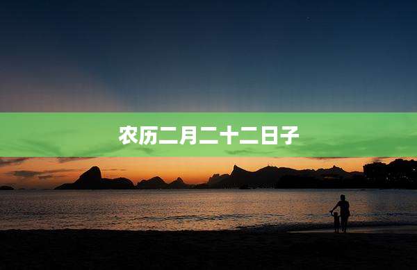 农历二月二十二日子