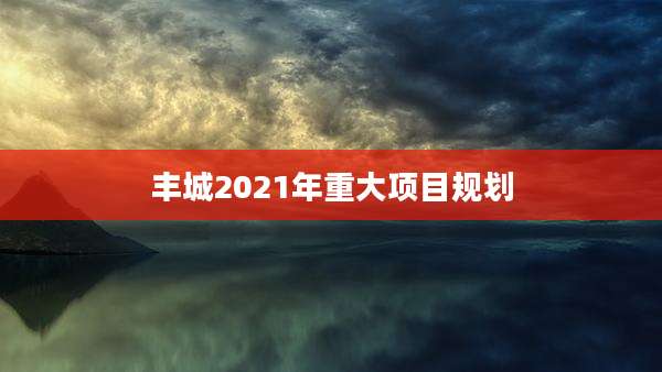 丰城2021年重大项目规划