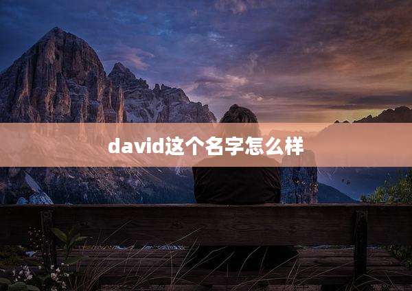 david这个名字怎么样