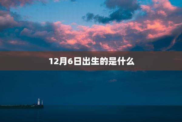 12月6日出生的是什么