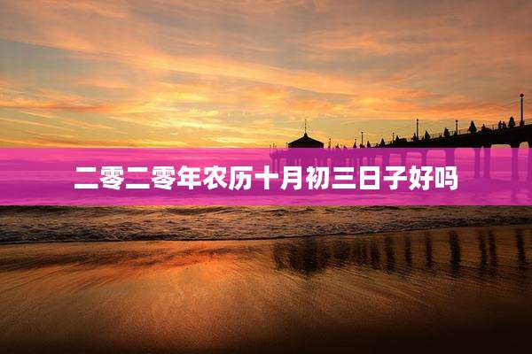 二零二零年农历十月初三日子好吗