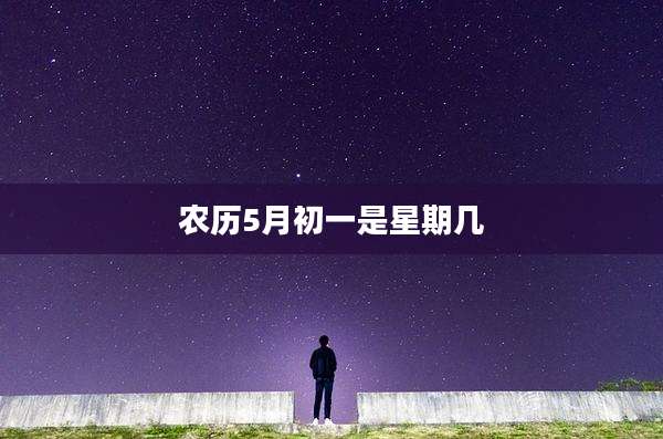 农历5月初一是星期几