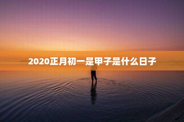 2020正月初一是甲子是什么日子