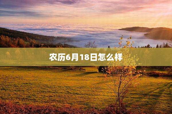 农历6月18日怎么样