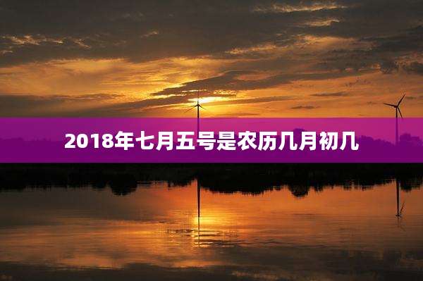 2018年七月五号是农历几月初几