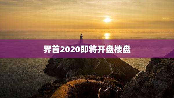 界首2020即将开盘楼盘