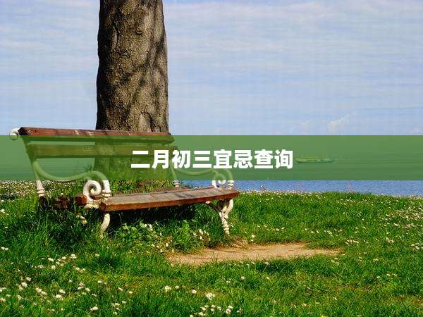 二月初三宜忌查询