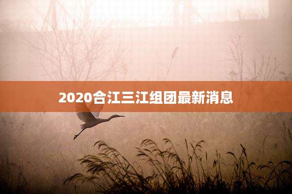 2020合江三江组团最新消息