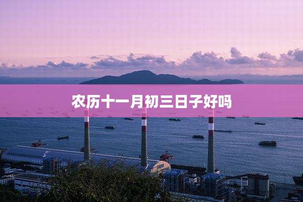 农历十一月初三日子好吗