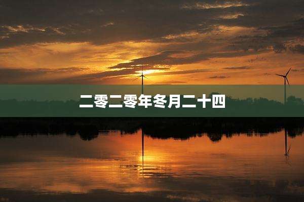 二零二零年冬月二十四