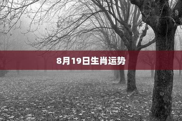 8月19日生肖运势
