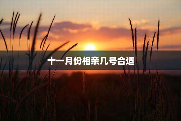 十一月份相亲几号合适